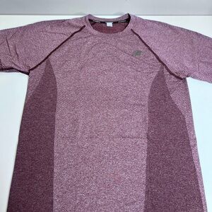 New Balance Men's Short Sleeve Heathered Maroon Tee